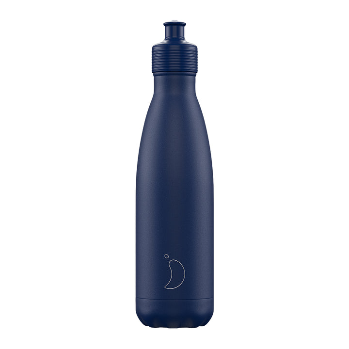 Chilly's, Chilly's Vacuum Insulated Stainless Steel 500ml Sports Drinking Bottle  - Matte Blue, Redber Coffee