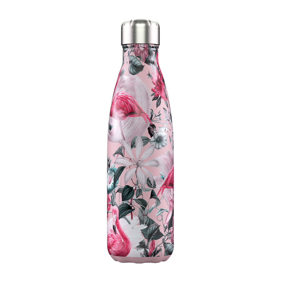 Chilly's, Chilly's Vacuum Insulated Stainless Steel 500ml Drinking Bottle - Tropical Flamingo, Redber Coffee
