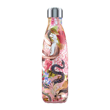 Chilly's, Chilly's Vacuum Insulated Stainless Steel 500ml Drinking Bottle - Tropical Snake, Redber Coffee