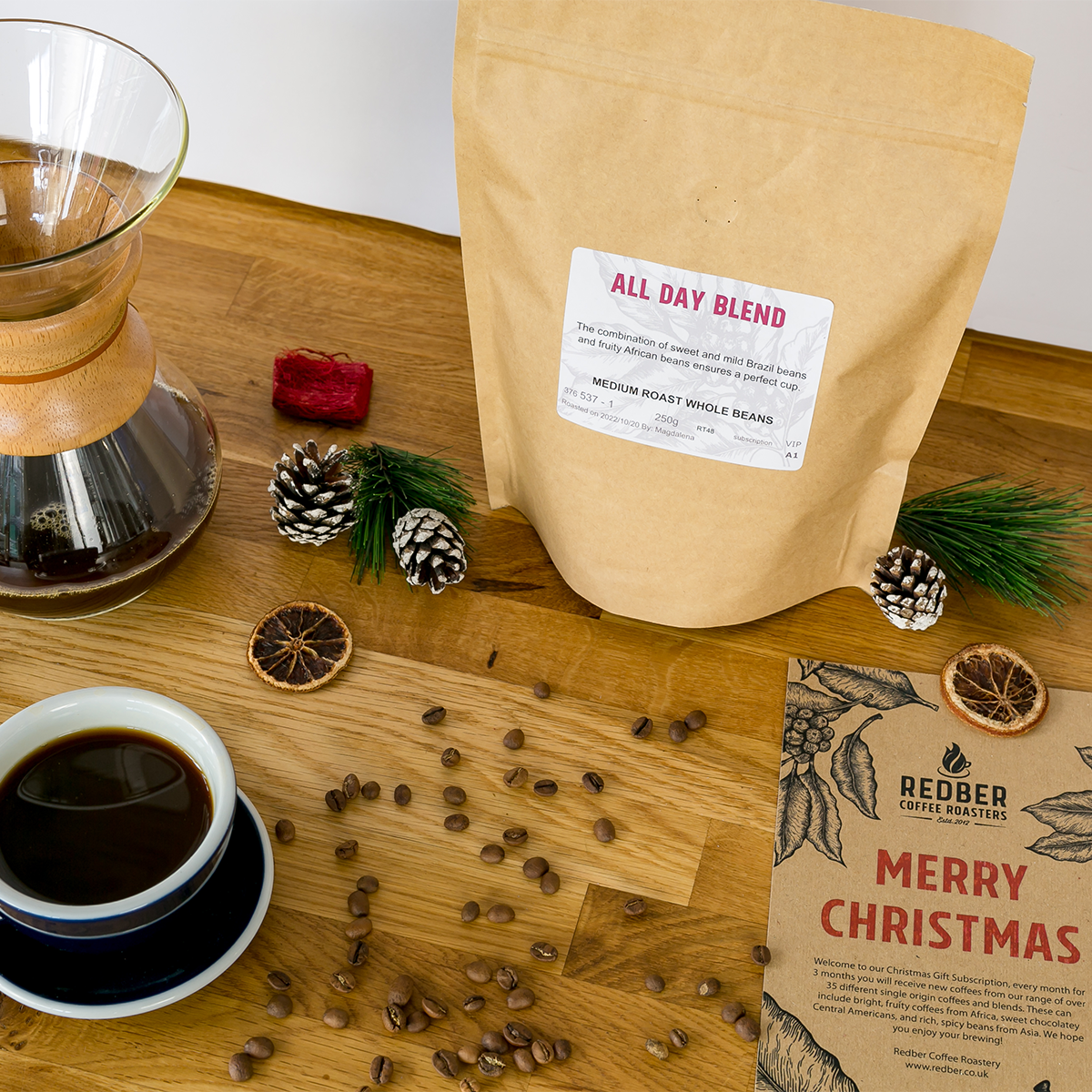 Redber, CHRISTMAS GIFT COFFEE SUBSCRIPTION - SURPRISE ME  - 3 months (monthly), Redber Coffee