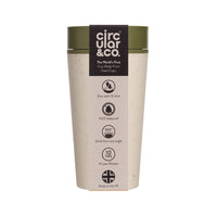 Circular&Co, Circular&Co Recycled Travel Mug 12oz - Cream & Honest Green, Redber Coffee