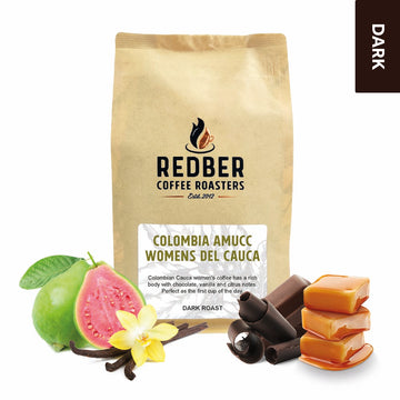 Redber, COLOMBIA CAUCA AMUCC Women's Coffee - Dark Roast, Redber Coffee