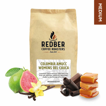 Redber, COLOMBIA CAUCA AMUCC Women's Coffee - Medium Roast, Redber Coffee