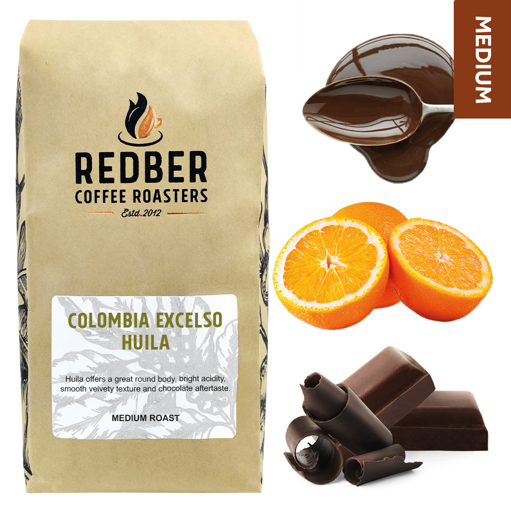Redber, COLOMBIA EXCELSO HUILA - Medium Roast Coffee, Redber Coffee