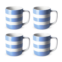 Cornishware, Cornishware Cornish Mug 10oz 4 Pack Set- Blue, Redber Coffee