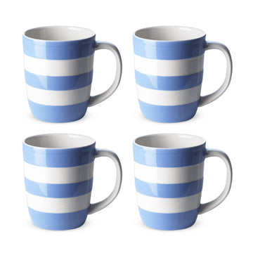 Cornishware, Cornishware Cornish Mug 12oz 4 Pack Set - Blue, Redber Coffee