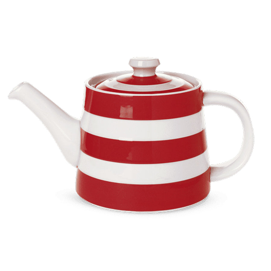 Cornishware, Cornishware Cornish Rosie Teapot - Red, Redber Coffee
