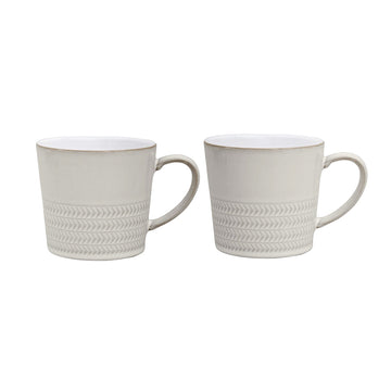 Denby, Denby Natural Canvas Textured Mugs - Set of 2, Redber Coffee