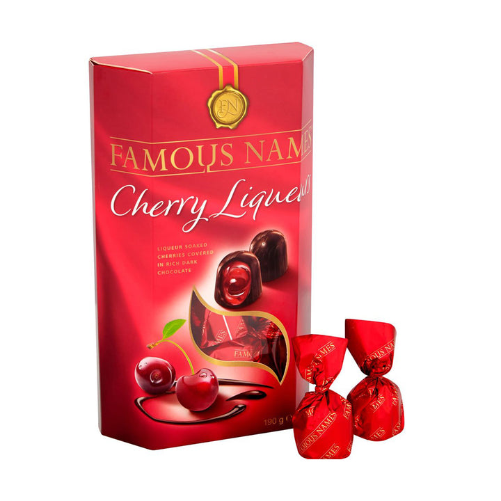 Elizabeth Shaw, Elizabeth Shaw Famous Names Cherry Liqueur Chocolates 190g, Redber Coffee