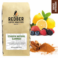Redber, ETHIOPIA NATURAL DJIMMAH - Medium-Dark Roast Coffee, Redber Coffee