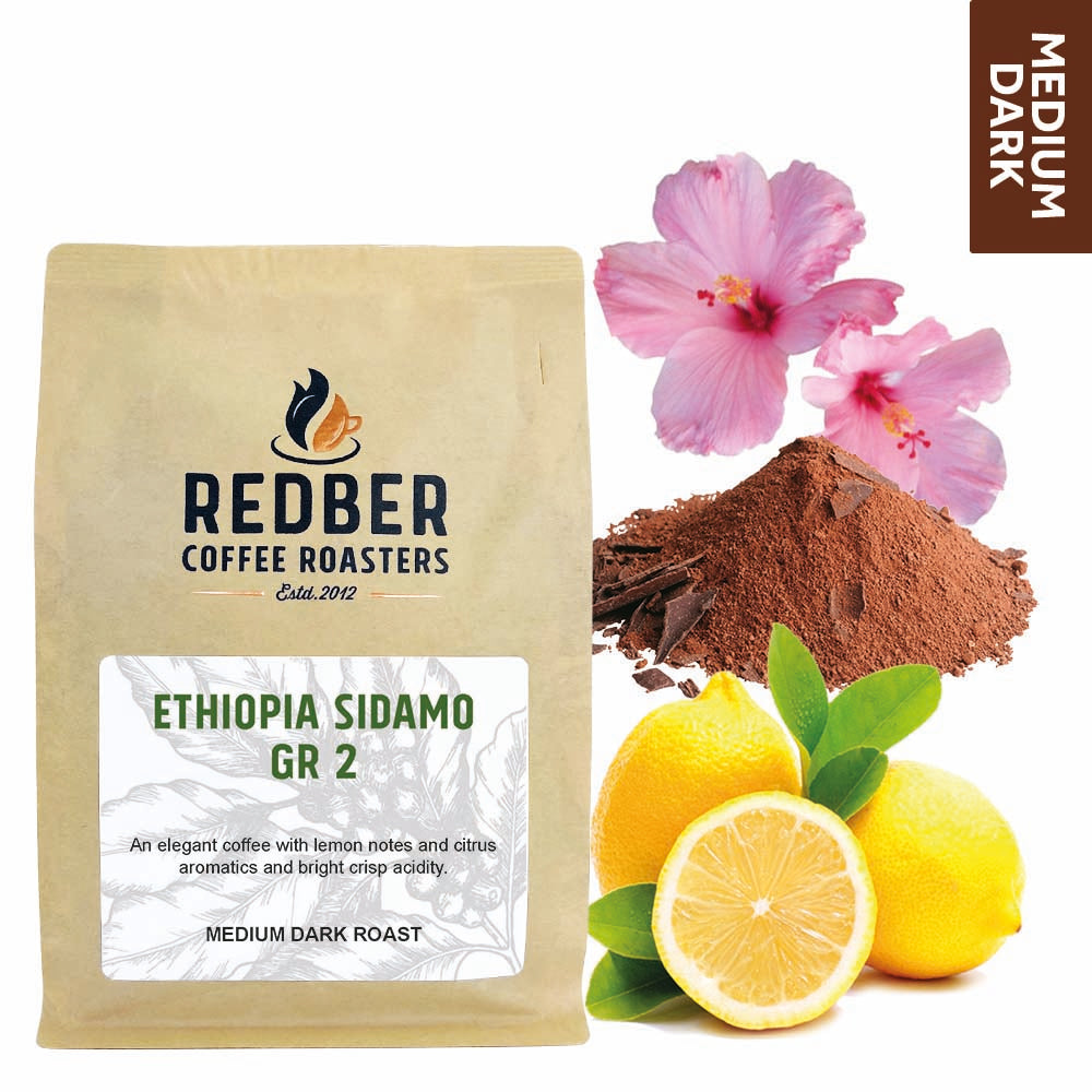 Redber, ETHIOPIA SIDAMO GR. 2 - Medium-Dark Roast Coffee, Redber Coffee