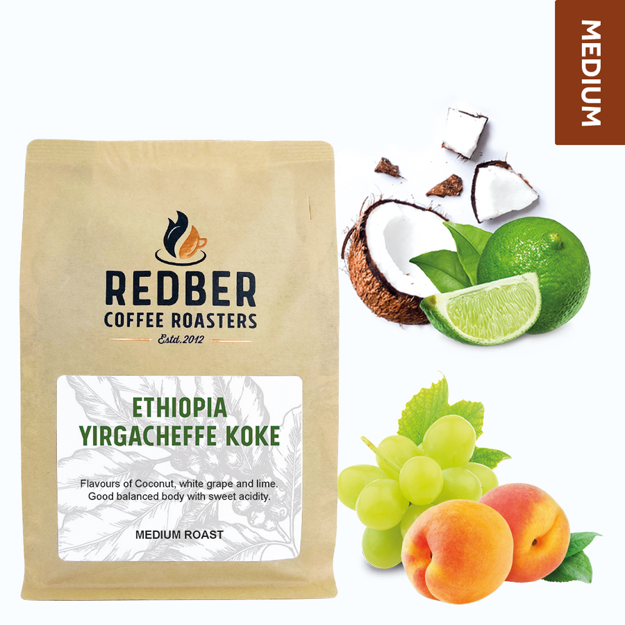Redber, ETHIOPIA YIRGACHEFFE KOKE - Medium Roast Coffee, Redber Coffee