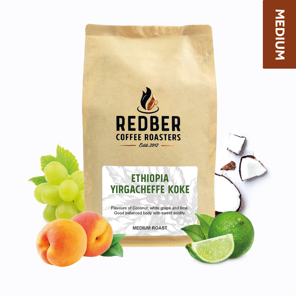 Redber, ETHIOPIA YIRGACHEFFE KOKE - Medium Roast Coffee, Redber Coffee