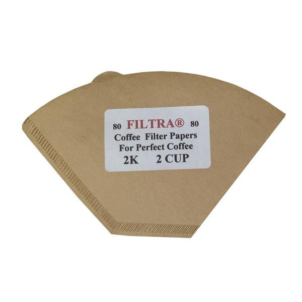 Midwest Market Force, Filtra Paper Coffee Filters Size 2 Cups, Brown, 80pcs, Redber Coffee
