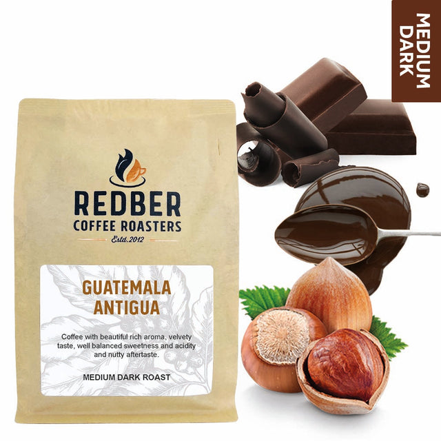 Hario, Iced Coffee Starter Kit - 6x Duralex Picardie Clear Glass Tumbler 31cl, Guatemala Antigua Coffee 250g & 2x Monin Coffee Syrups, Redber Coffee