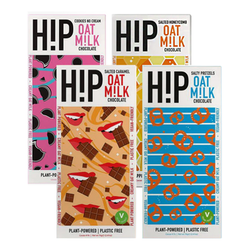 H!P, HIP Oat Milk Chocolate Bar 4 Pack Bundle, Redber Coffee