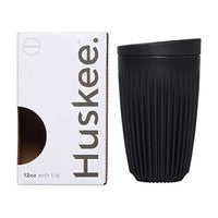 Huskee, Huskee Reusable 12oz Coffee Cup with Lid - Charcoal, Redber Coffee