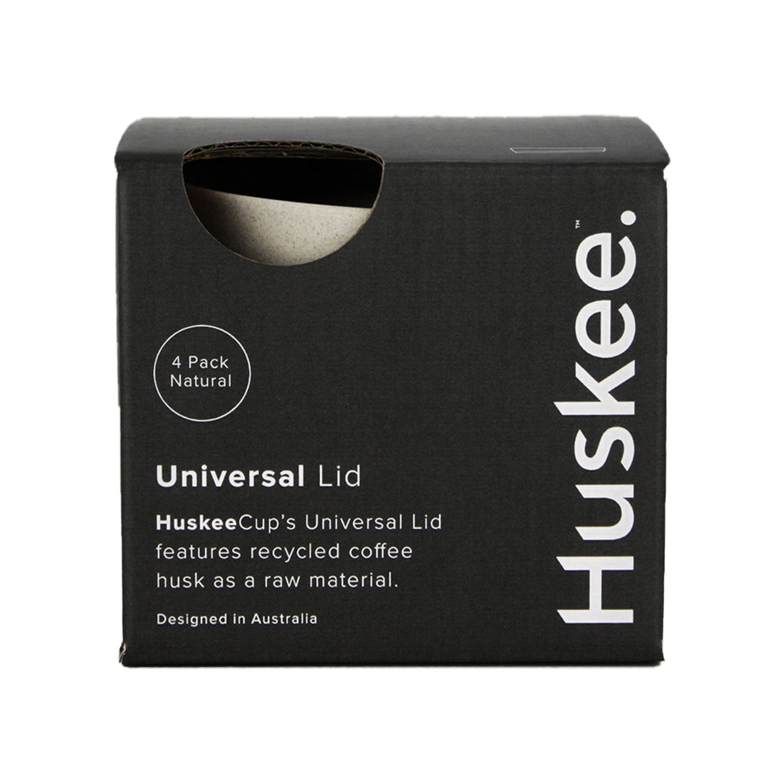 Huskee, Huskee Reusable Lids for Huskee Coffee Cups 4 Pack - Natural, Redber Coffee