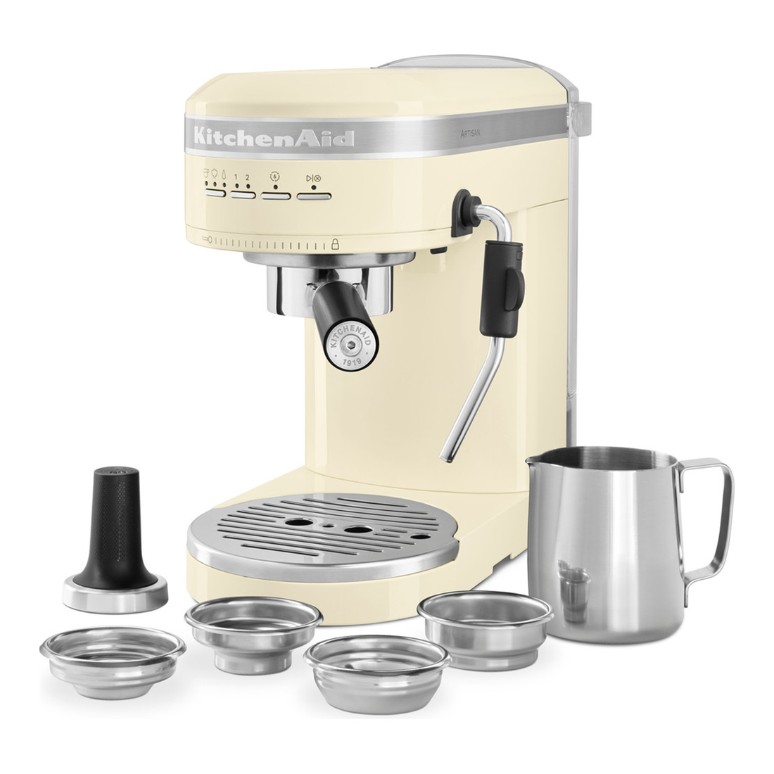 KitchenAid, KitchenAid Artisan Semi Automatic Espresso Coffee Machine - Almond Cream, Redber Coffee