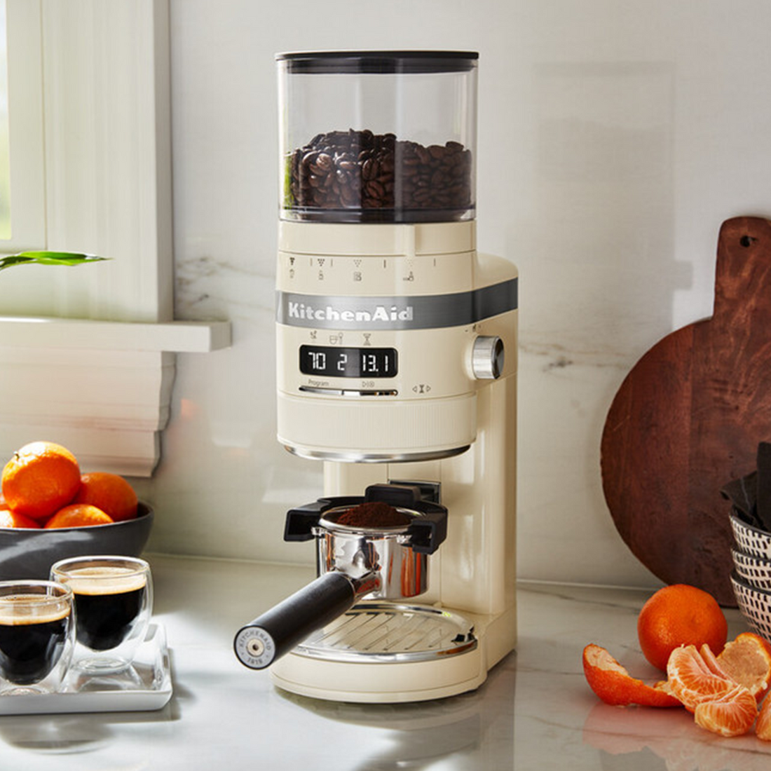 Kitchenaid kcg8433bm burr clearance coffee grinder