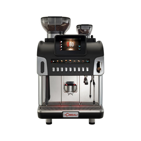 La Cimbali S60 high-capacity bean-to-cup coffee machine, ideal for busy cafés, restaurants, and large venues. Features a 10.4-inch touchscreen, advanced hot and cold milk foam technology, and customisable options. Built for efficiency and durability, it delivers consistent, barista-quality coffee for high-demand environments