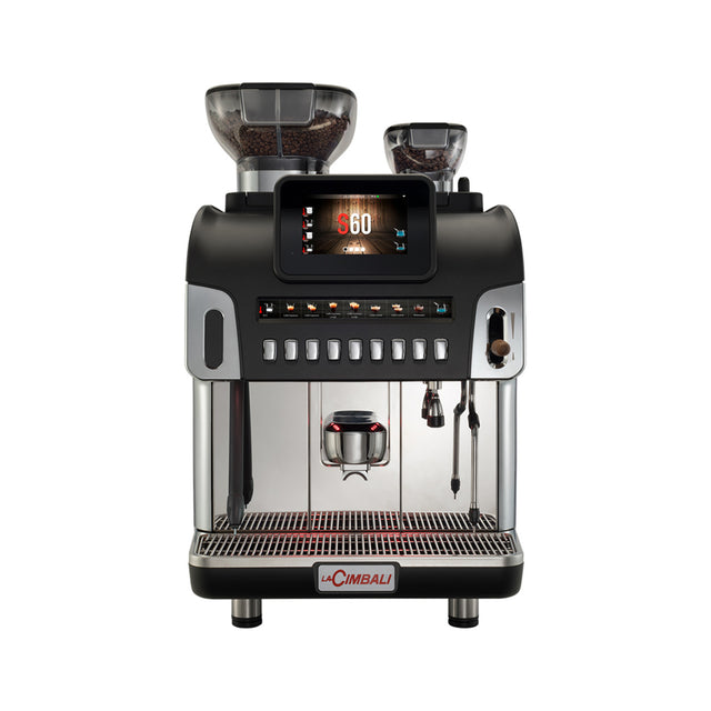 La Cimbali S60 high-capacity bean-to-cup coffee machine, ideal for busy cafés, restaurants, and large venues. Features a 10.4-inch touchscreen, advanced hot and cold milk foam technology, and customisable options. Built for efficiency and durability, it delivers consistent, barista-quality coffee for high-demand environments