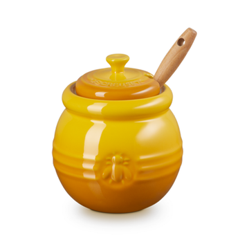 Le Creuset Stoneware Honey Pot & Dipper - Dijon