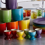 Le Creuset Stoneware Set of 6 Rainbow Egg Cups