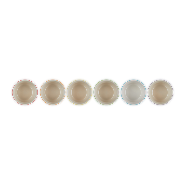 Le Creuset Stoneware Set of 6 Rainbow Ramekins