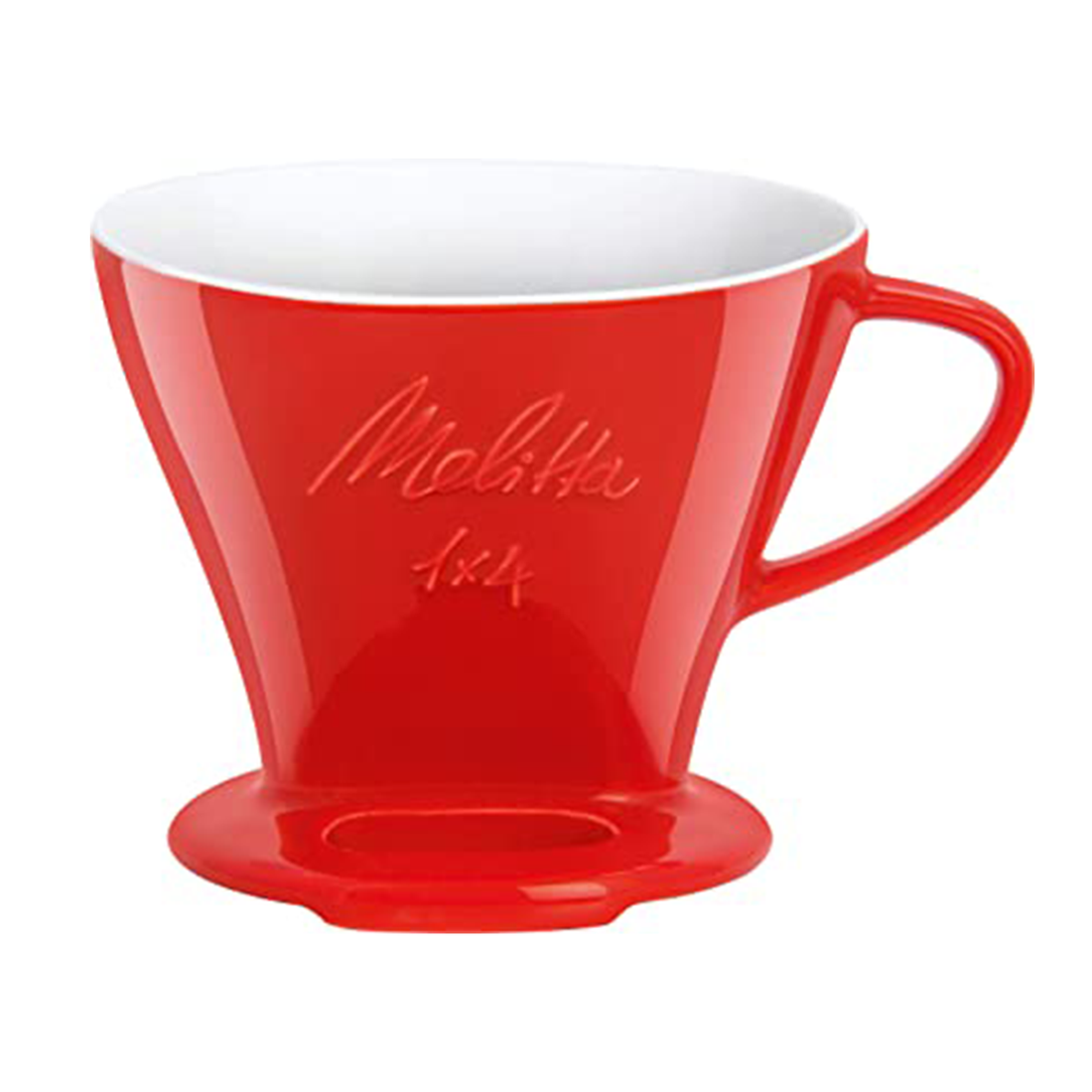Melitta Porcelain Pour Over Filter Cone 1X4 Red