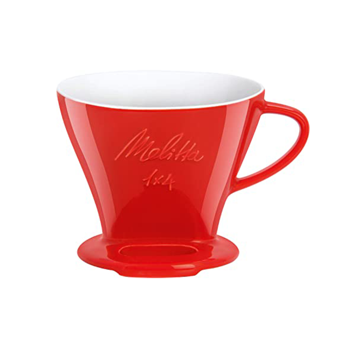 Melitta Porcelain Pour Over Filter Cone 1X4 Red Redber Coffee