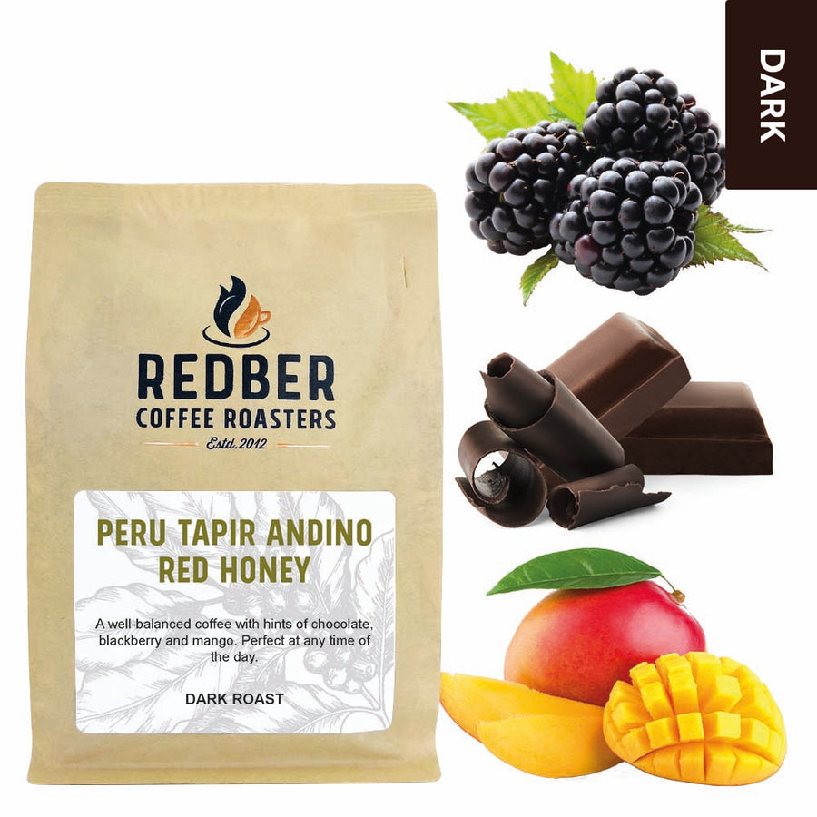 Redber, PERU TAPIR ANDINO RED HONEY - Dark Roast Coffee, Redber Coffee
