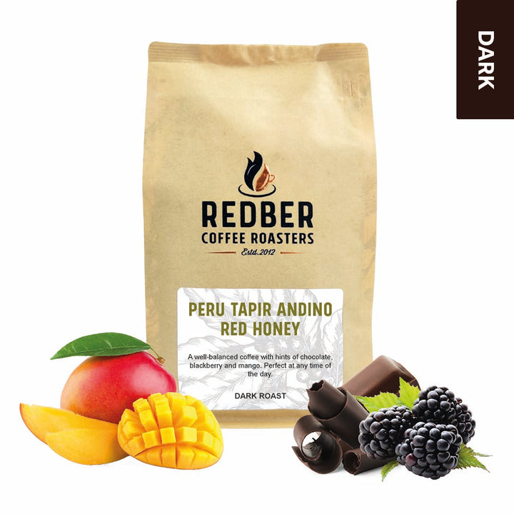 Redber, PERU TAPIR ANDINO RED HONEY - Dark Roast Coffee, Redber Coffee