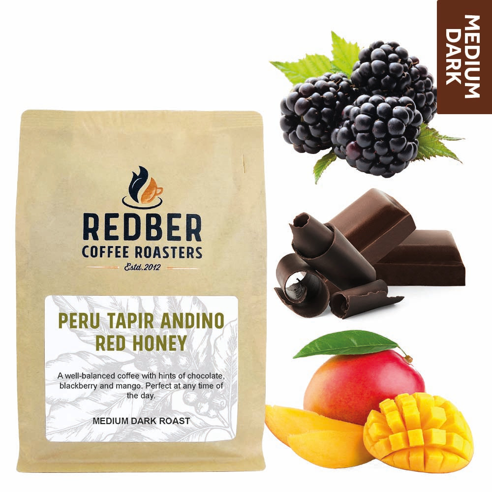 Redber, PERU TAPIR ANDINO RED HONEY - Medium-Dark Roast Coffee, Redber Coffee