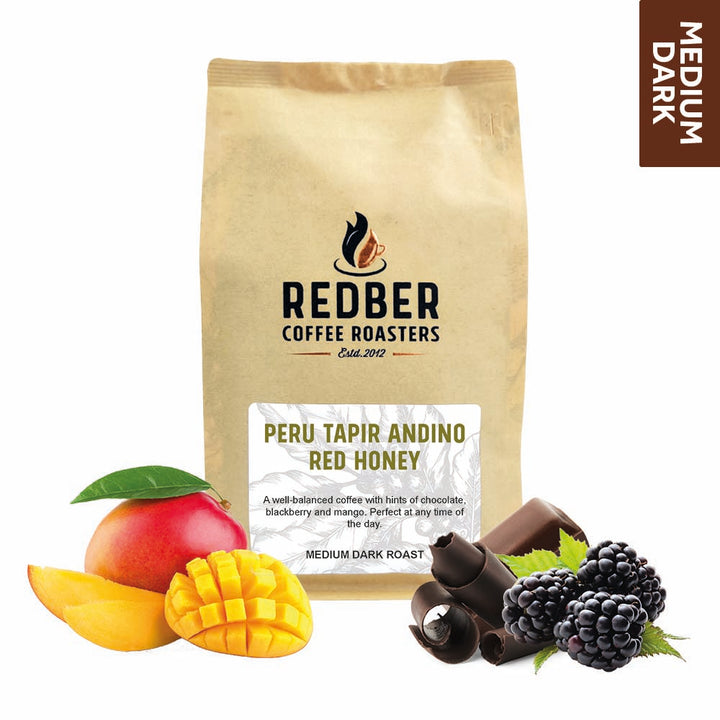 Redber, PERU TAPIR ANDINO RED HONEY - Medium-Dark Roast Coffee, Redber Coffee