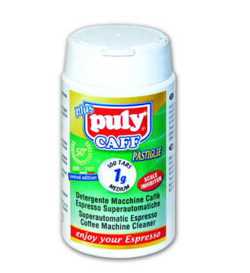 Puly, Puly Caff Coffee Machine Cleaning Tablets (tub of 100 x 1g), Redber Coffee