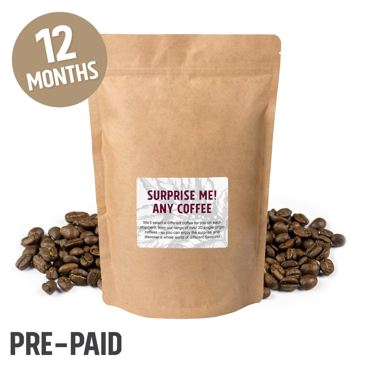 Redber Coffee, Surprise Me! Coffee Subscription  - Pre-paid 12 Months (monthly), Redber Coffee