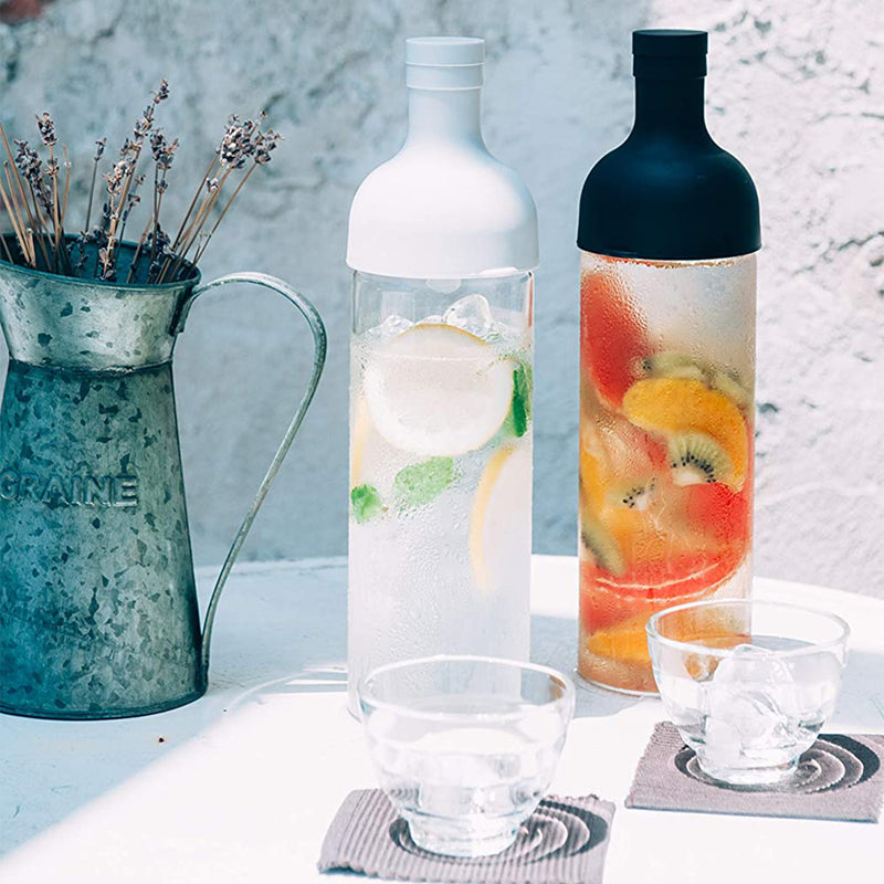 Hario, Hario Filter in Bottle and Tea Glass Set with Birchall Green Tea & Peach Prism Tea Bags, Redber Coffee