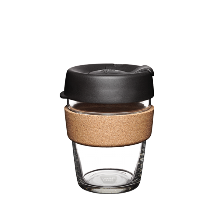 KeepCup, KeepCup Brew Cork Glass Reusable Coffee Cup 12oz - Black & 250g Guatemala Antigua Coffee, Redber Coffee
