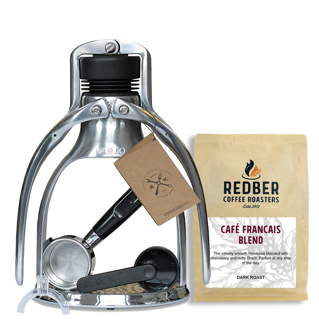 ROK EspressoGC Manual Espresso Coffee Maker Redber Coffee