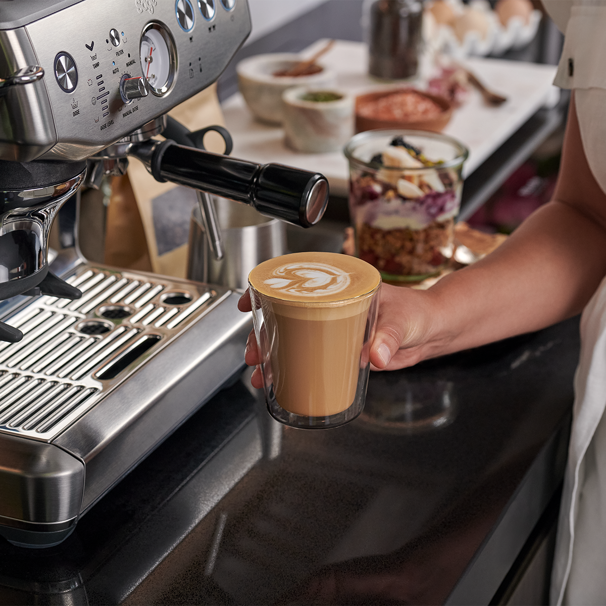 Sage, Sage The Barista Express Impress Coffee Machine - Stainless Steel, Redber Coffee