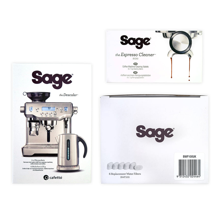 Sage, Sage Descaler, Espresso Cleaning Tablets & Coffee Machine Replacement Water Filters, Redber Coffee