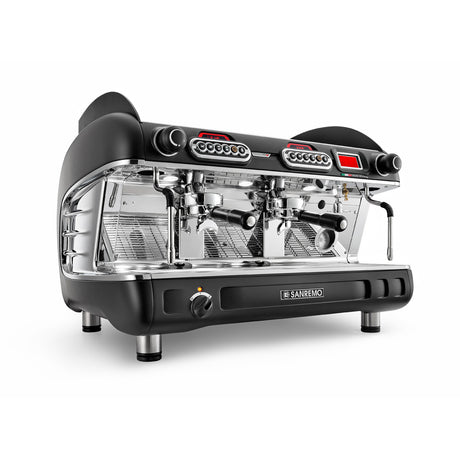 Sanremo Verona RS espresso machine, designed for cafés and restaurants, with precise temperature stability, energy-saving features, and independent boiler control for barista-quality coffee I Redber Coffee