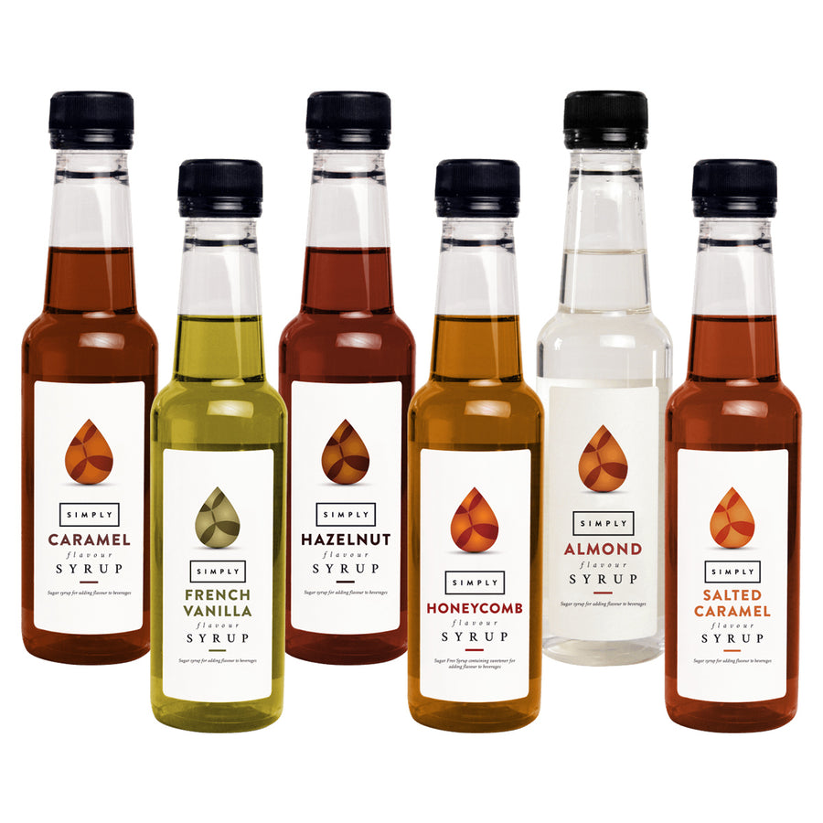 Simply Mixed Case of 6 x 250ml Coffee Syrup Redber Coffee