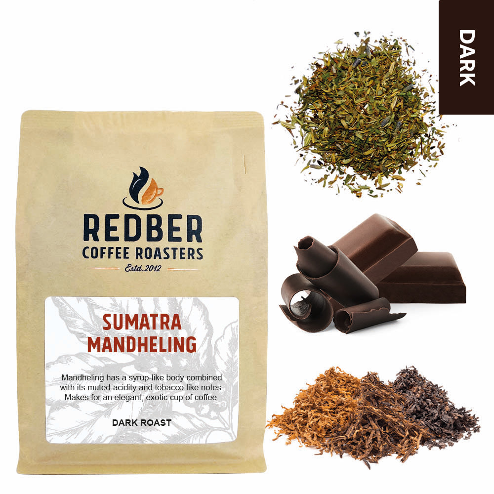 Redber, SUMATRA MANDHELING (GRADE 1) - Dark Roast Coffee Beans, Redber Coffee