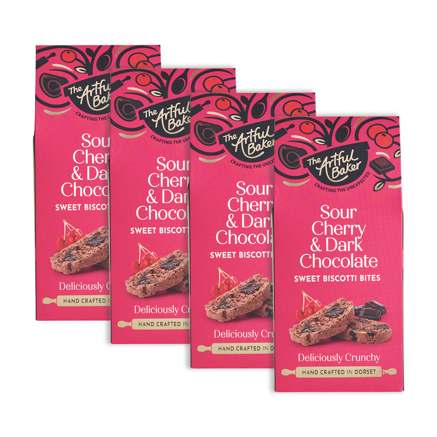 The Artful Baker, The Artful Baker Sour Cherry & Dark Chocolate Sweet Biscotti Bites, Redber Coffee