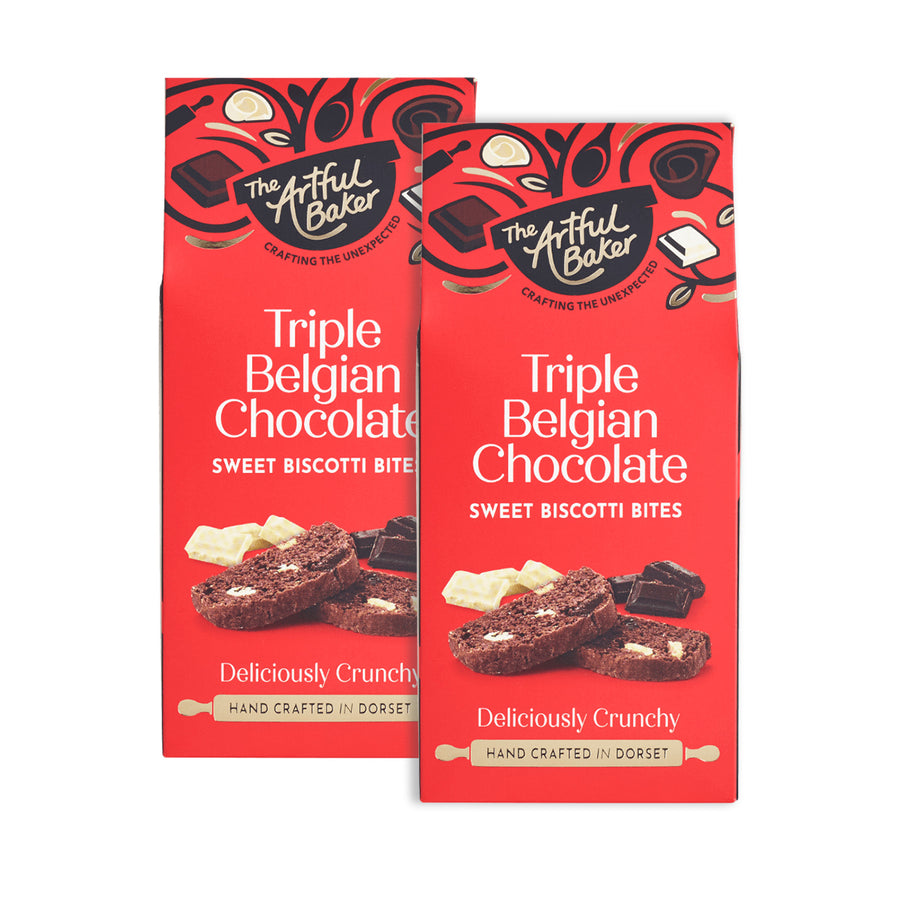 The Artful Baker, The Artful Baker Triple Belgian Chocolate Sweet Biscotti Bites, Redber Coffee