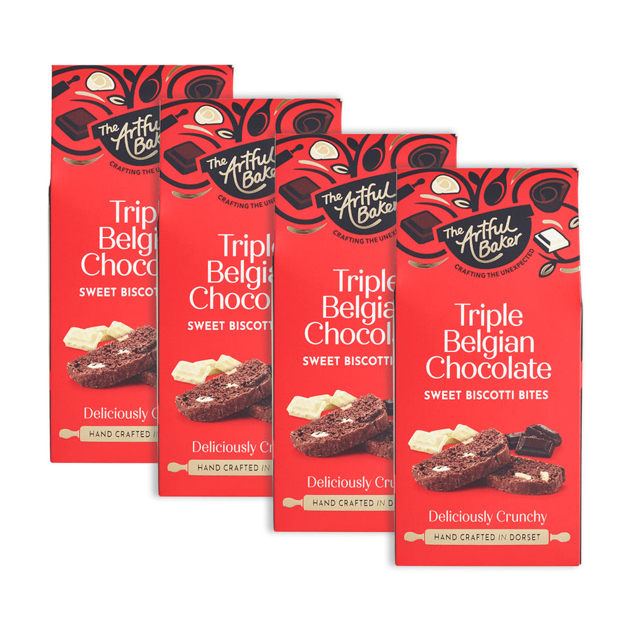 The Artful Baker, The Artful Baker Triple Belgian Chocolate Sweet Biscotti Bites, Redber Coffee