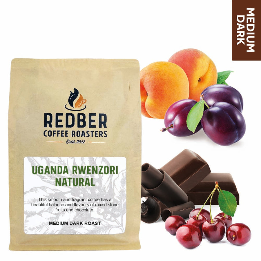 Redber, UGANDA RWENZORI KISINGA NATURAL - Medium-Dark Roast Coffee, Redber Coffee