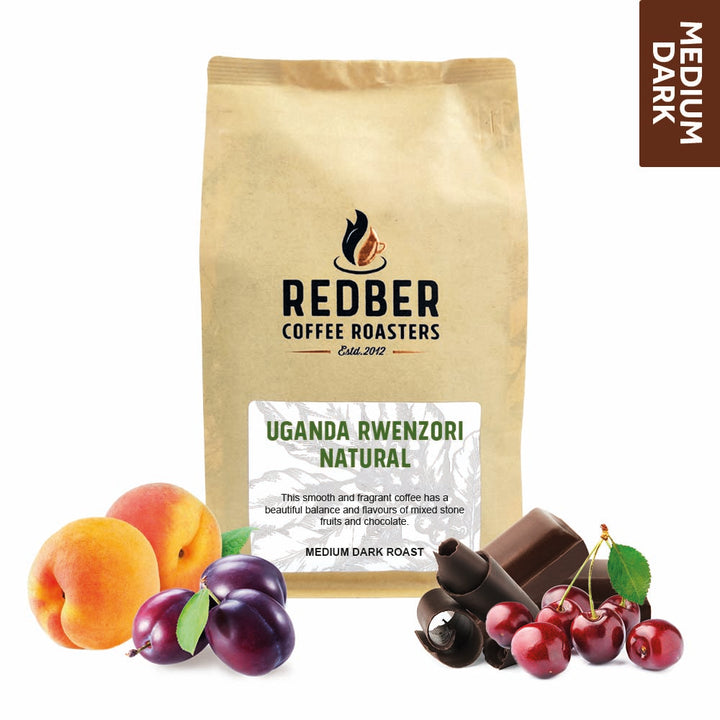 Redber, UGANDA RWENZORI KISINGA NATURAL - Medium-Dark Roast Coffee, Redber Coffee